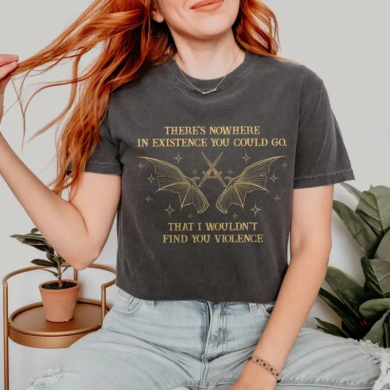 Fourth Wing TShirt, Violent Little Thing Tee, Basgiath War College Merch, Book Lovers Gifts, Violence Sorrengail, Booktok...