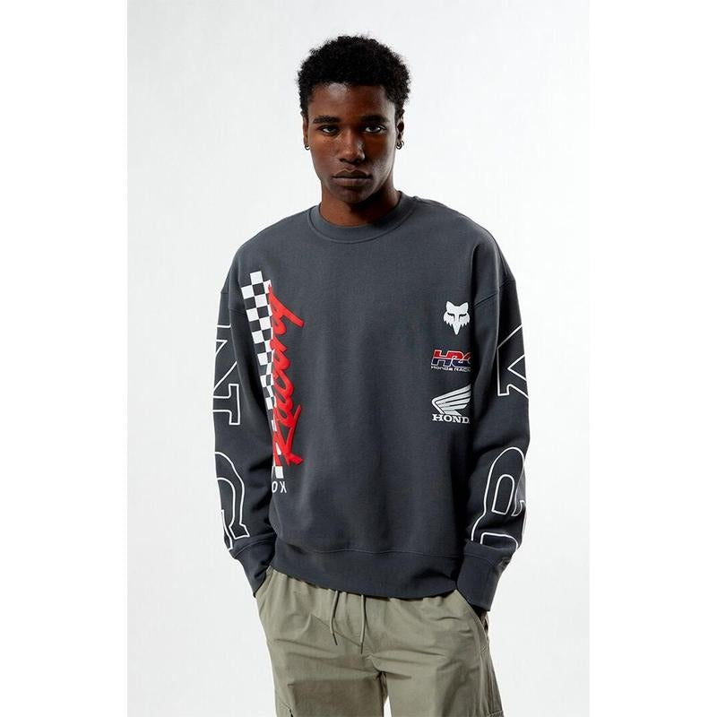 Fox Men's Honda Oversized Fleece Crew Neck Sweatshirt T-Shirts, Hoodie | HypeCrazeTee.com