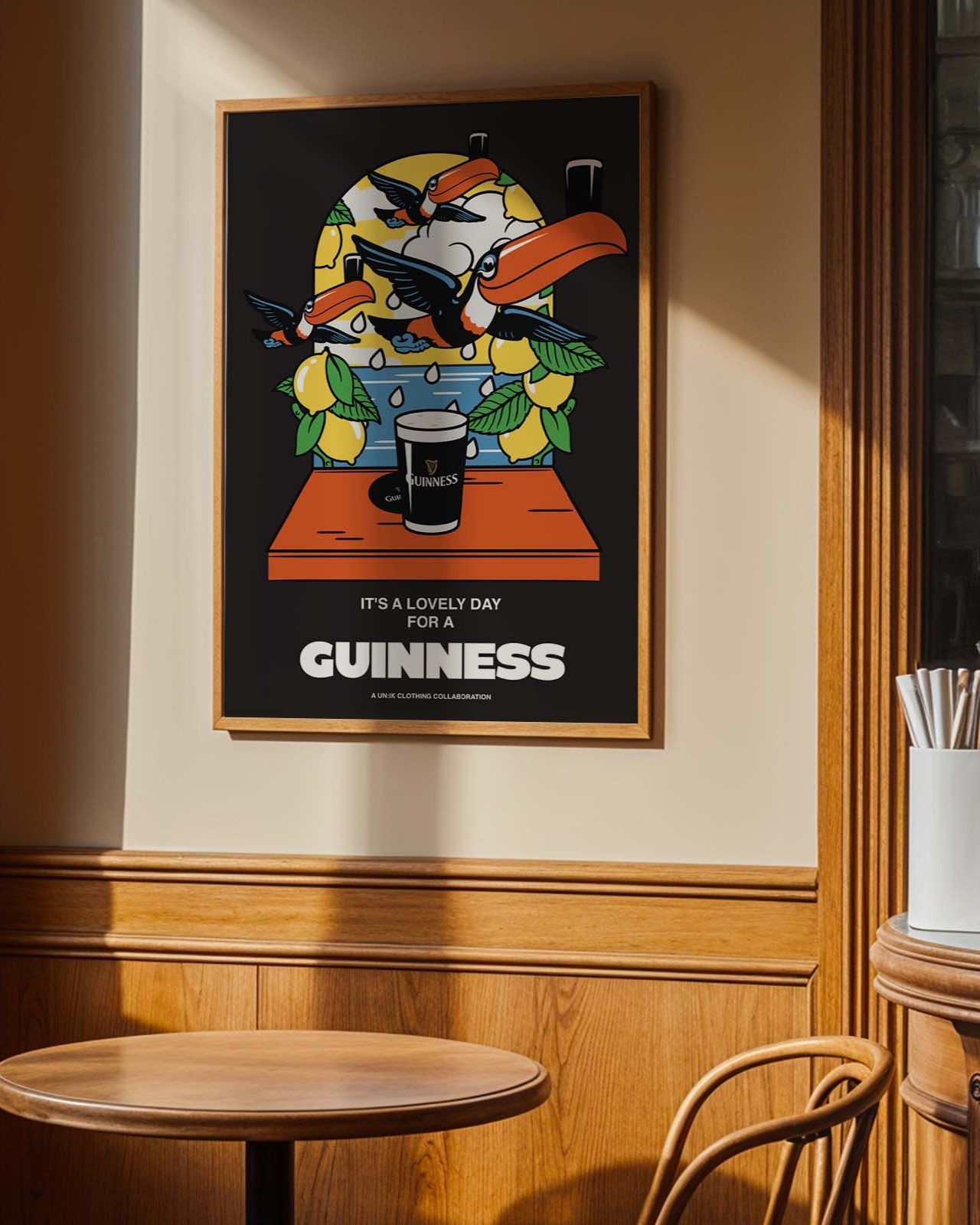 Guinness x UN:IK 'Lovely Drops' Tee & Print Bundle - Black