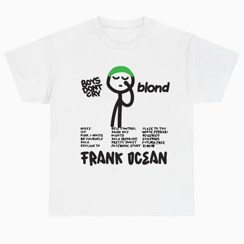 Frank Ocean Blond Boy Don't Cry Shirt Rapper Graphic Tee Shirt Vintage Rap Hip Hop Merch Oversized Heavy Cotton Men Women...
