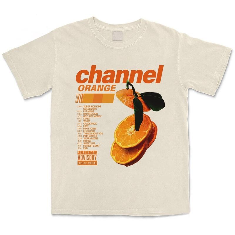 Frank Ocean Shirt Channel Orange Album Rapper Vintage Graphic Tee Blond Concert Merch Shirt for Men Women Fabric Menswear...