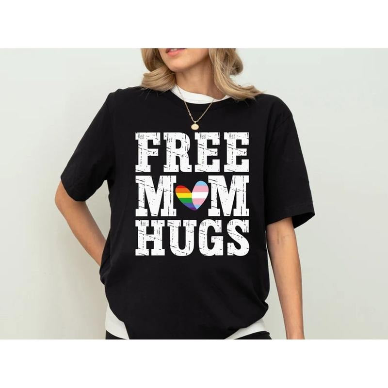 Free Mom Hugs Pride Tshirt, Pride Month Shirts, Proud Mom Shirts, Lgbtq Shirts, Unisex Short Sleeve Tee Hoodie, Sweatshirt