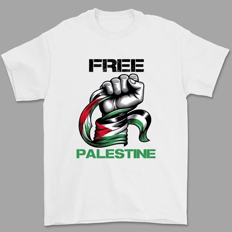 Free Palestine Crewneck Tshirt, Stand in solidarity with the people of Palestine, GAZA Human Rights Shirt, Palestine...