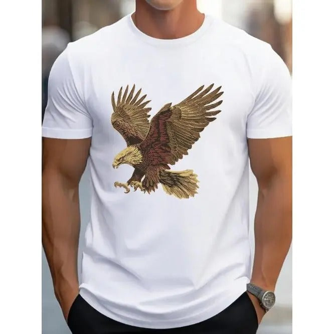 Freedom Eagle Mens Premium Pure Cotton T-Shirt