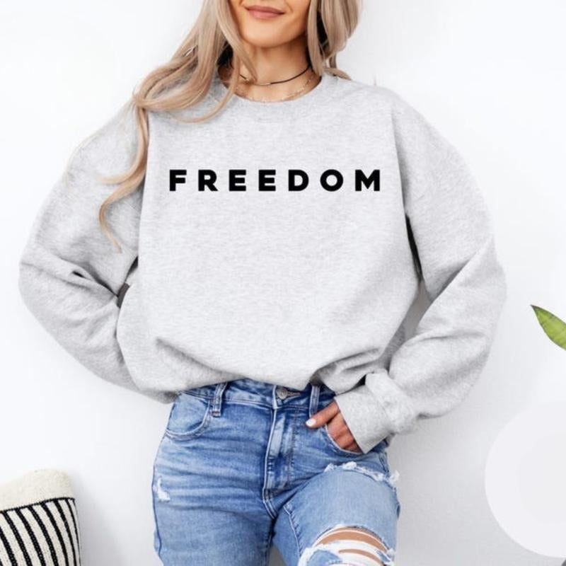 Freedom Quotes Sweatshirt And Hoodie Faith-based Unisex Tee Activist And Human Rights Support Political Awareness Long...