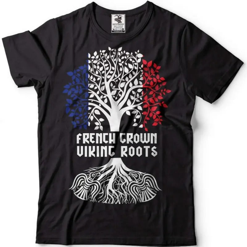 French Grown Viking Roots T-Shirt France Viking Patriotic T-Shirt Hoodie, Sweatshirt | HypeCrazeTee.com