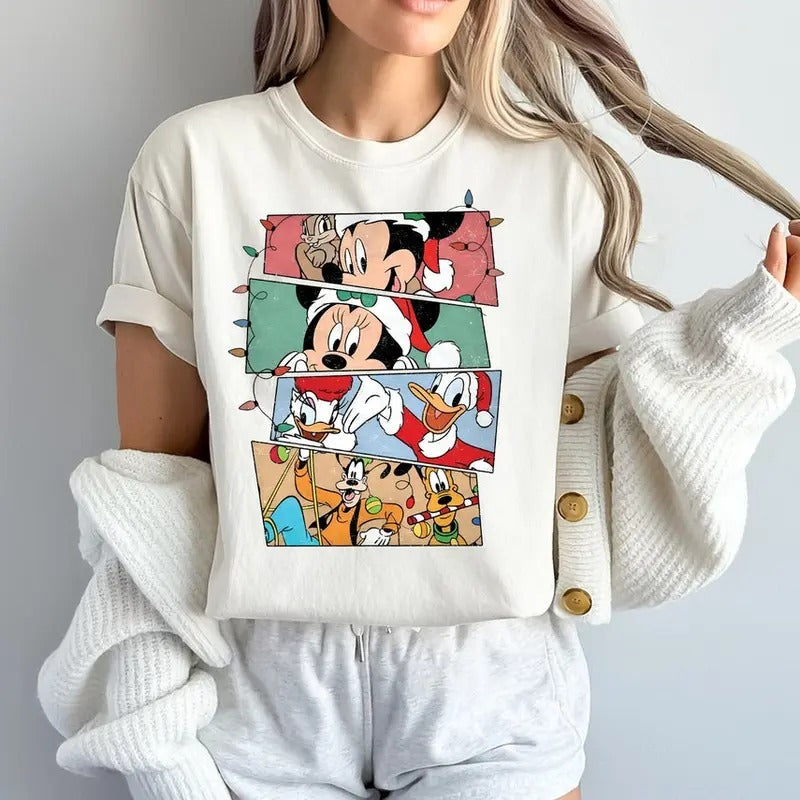 Friends Christmas Tshirt Sweatshirt, Mouse Shirt, Gift For Christmas Shirt, Christmas Shirt, Cartoon Xmas Tee Hoodie