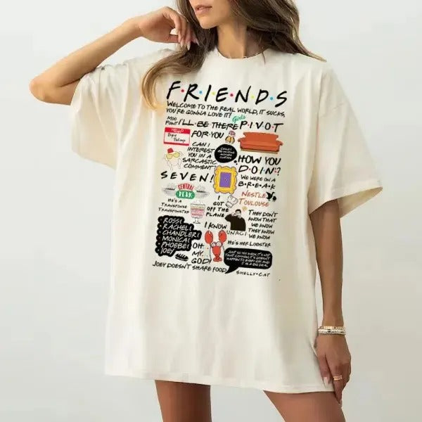 Friends Quotes Shirt, Friends Quotes Tv Show Characters Shirts, Friend Seriies Shirt, How You Doin, Coffee Lover Gift,...