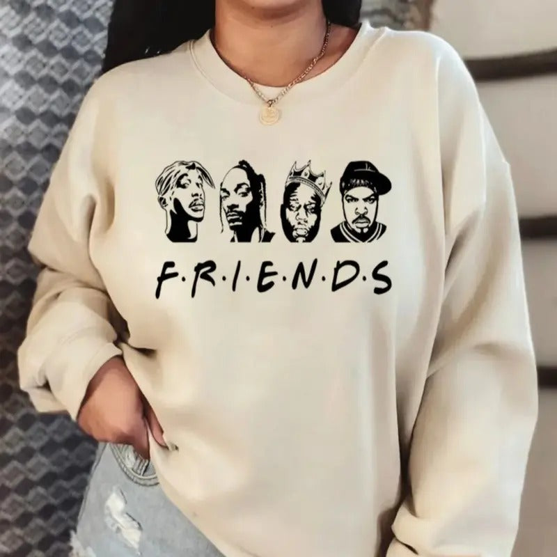 Friends Sweater, Hip Hop Sweatshirt, Funny Rap Sweatshirt, 90s Rap Music, Unisex Short Sleeve Tee Shirt Hoodie