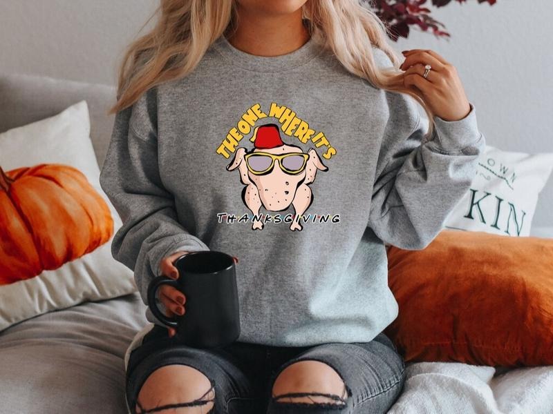 Friendsgiving Sweatshirt, Thanksgiving Friends Hoodie, Friendsgiving Shirt, Thanksgiving Shirt, Turkey Women's Shirt,...