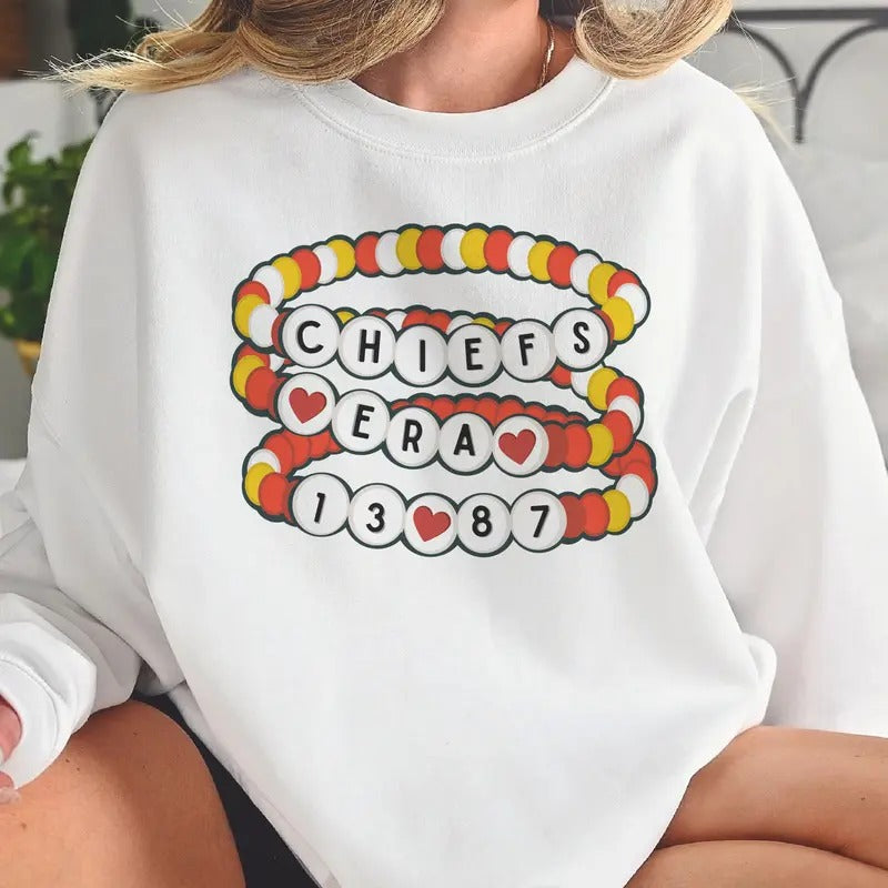 Friendship Bracelet Football Sweatshirt Hometown Football Pullover Womens Football Sports Shirts Girly Team Football...