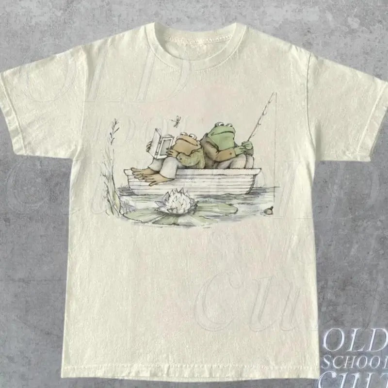 Frog 90s Vintage Graphic Shirt, Retro Toad Tee, Nature Shirt, 2000s Frog T-Shirt, Book Lovers Shirt Hoodie, Sweatshirt