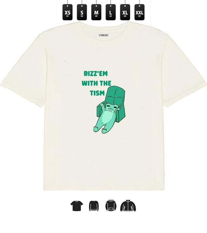 Frog Rizz Em with The Tism T-Shirt, Unisex T-Shirt, Gifts Hoodie, Sweatshirt | HypeCrazeTee.com