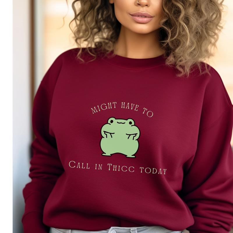 Frog Thicc Frog Frog Shirt Funny Gen Z Shirts Cute Frog Frog Calling Thicc Today T-Shirts, Hoodie, Sweatshirt