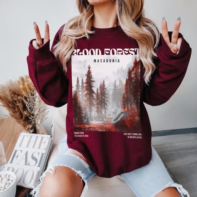 From Blood And Ash Sweatshirt, FBAA Blood Forest Masadonia Hoodie, Jennifer L. Armentrout Atlantia Poppy Casteel Kieran...
