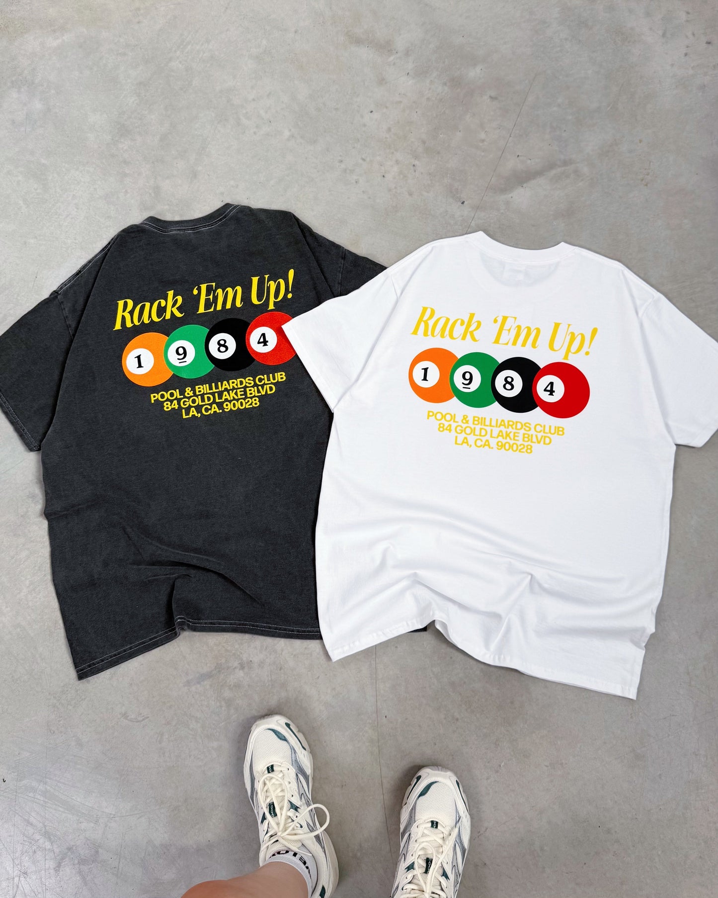 Vice 84 'Rack 'Em Up' Vintage Washed Tee - Black