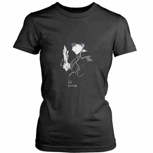 Full Metal Alchemist Anime Roy Mustang Womens T-Shirt Tee