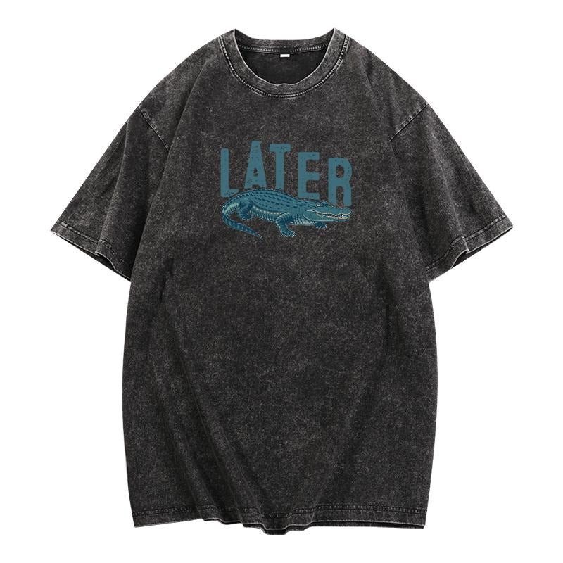 Fun - loving T - Shirt: Flaunt a Light - hearted Crocodile