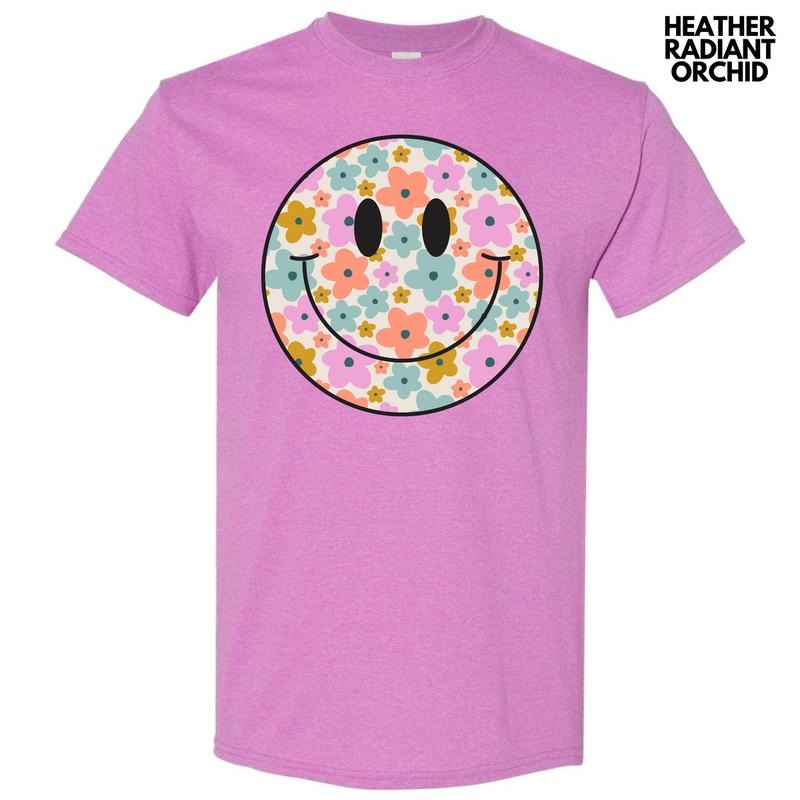 Fun Flower Happy Face Gildan Short Sleeve T-Shirt 'NLB' Hoodie, Sweatshirt | HypeCrazeTee.com
