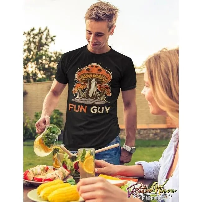 Fun Guy Funny T shirt Vintage Mushroom Humor Tee gifts for Guys Gifts for Men Funny Mushroom Tee Made in USA Hoodie,...