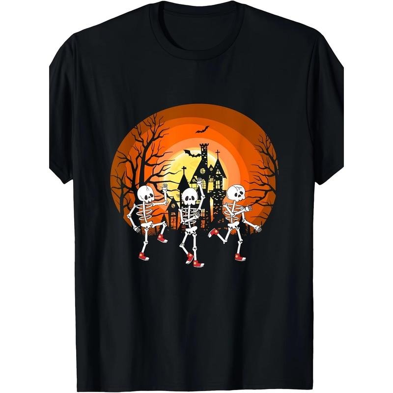 Fun Halloween Adult Ghost Season Skull Dance T-shirt Made in USA Hoodie, Sweatshirt | HypeCrazeTee.com