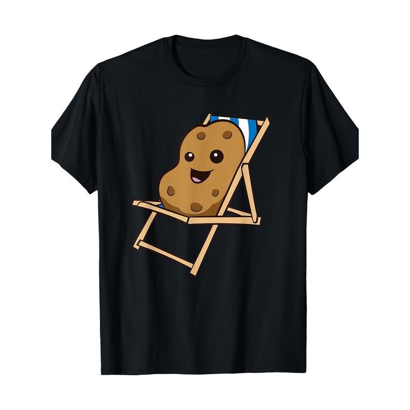 Fun Potato Graphic Cotton T-Shirt for Men
