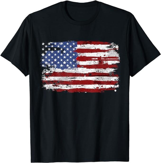 Funny 4th of July Shirts For Men, American Flag USA United States of America US 4th of July T-Shirt Menswear Top Casual...