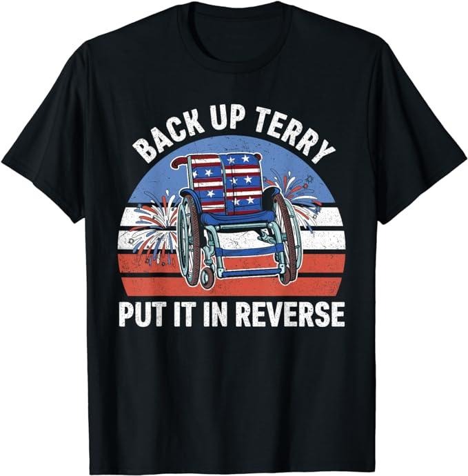 Funny 4th of July Shirts For Men, Back Up Terry Put It In Reverse 4th Of July T-Shirt Menswear Top Casual Cotton Basic...