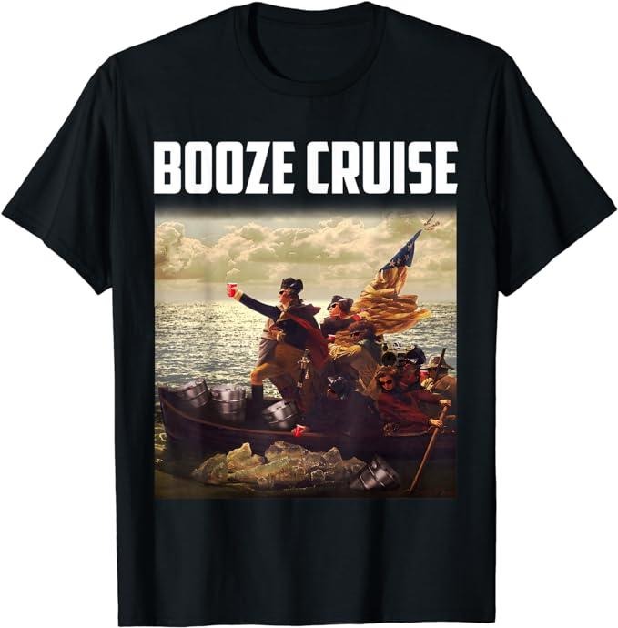 Funny 4th July Shirts Political Party Booze Cruise Shades & Red Cups Menswear Top Casual Cotton Basic T-Shirts, Hoodie, Sweatshirt