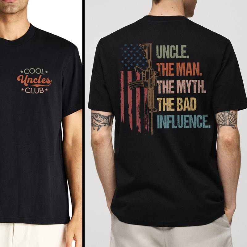 Funny American Flag  Uncle T-shirt for Men, Cool Uncles Club Shirt, Gift for Uncle, Best Uncle Tee Hoodie, Sweatshirt