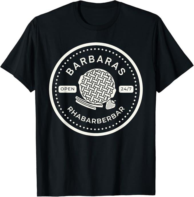 Funny Bar Shirts, Funny Barbaras Rhubarb Bar German TongueTwister Rhabarberbar T-Shirt Menswear Top