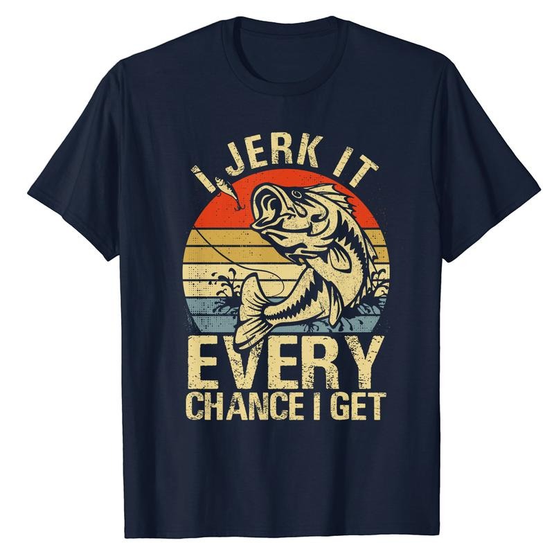 Funny Bass Fish Dad Jokes Jerk It Every Chance Fishing T-Shirt Hoodie, Sweatshirt | HypeCrazeTee.com