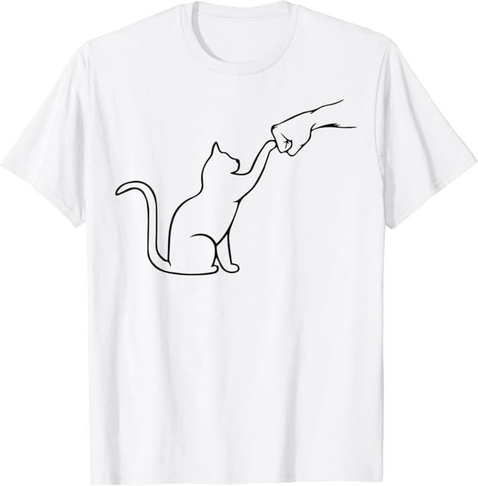 Funny Best Friend Shirts, Gift For Best Friend, Funny Cute Pet Tee I Love My Cat Best Friend Fist Bump Cat T-Shirt...