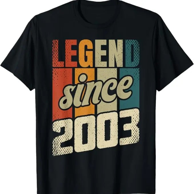 Funny Birthday Shirts, 21st Birthday Man Woman 21 Years 2003 Decorative Funny Gift T-Shirt