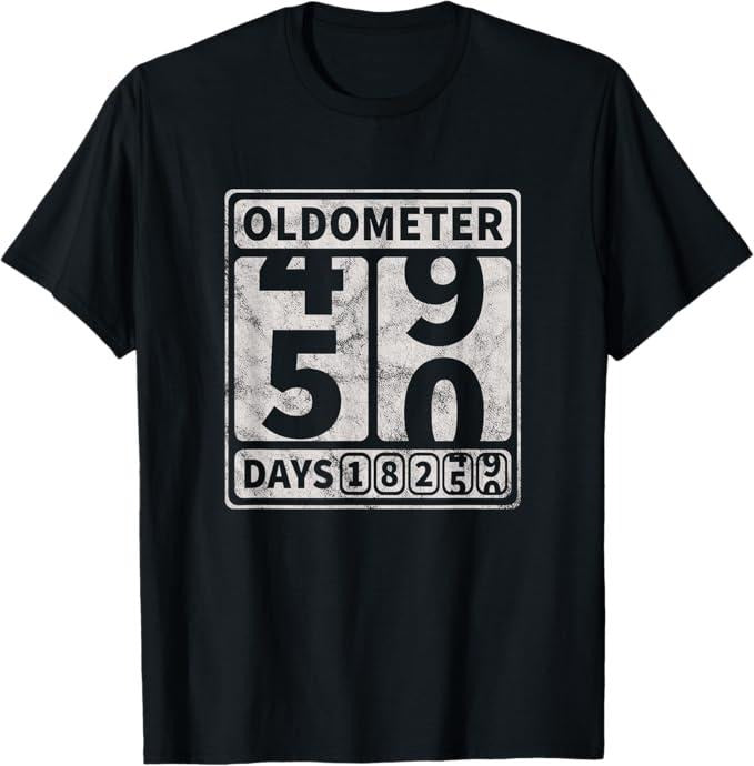 Funny Birthday Shirts, 50th Birthday Gift Funny Oldometer 49-50 T-Shirt - Menswear Top Hoodie, Sweatshirt | HypeCrazeTee.com