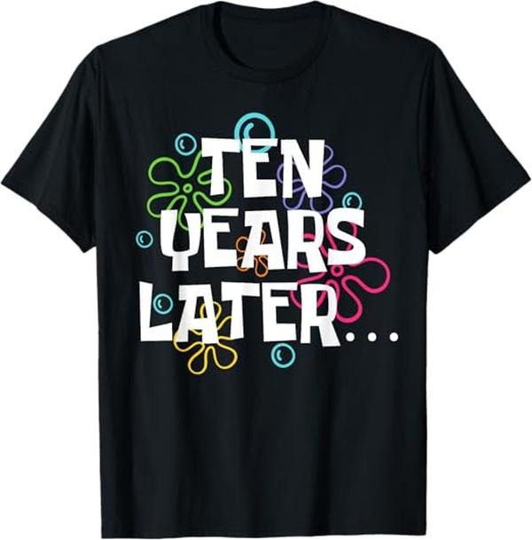 Funny Birthday Shirts, Ten Years Later Funny Meme 10 Year Old 10th Birthday Party T-Shirt - Menswear Top meme t-shirt...