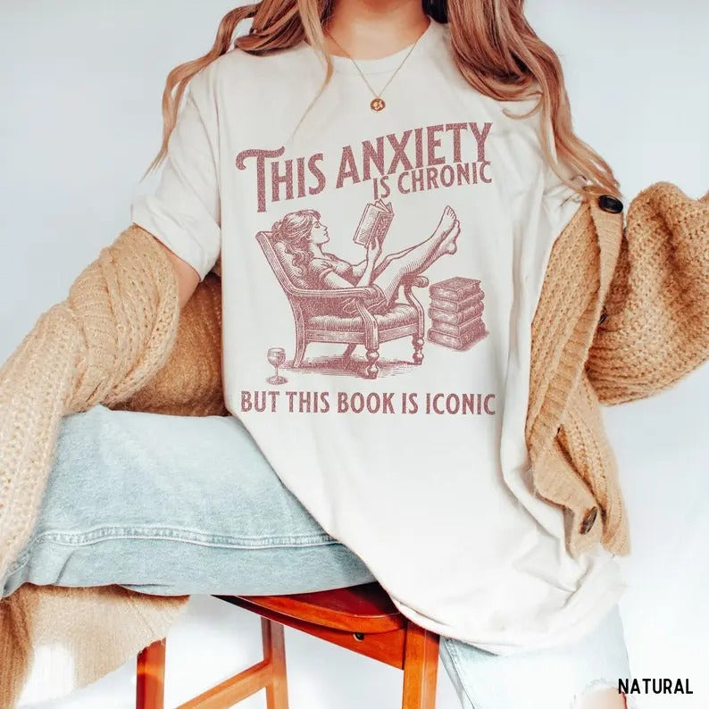 Funny Bookish Shirt, Anxiety Humor, Book Lover Shirt, Gift for Reader, Booktok Stuff, Bookworm, Smut Shirt, acotar,...
