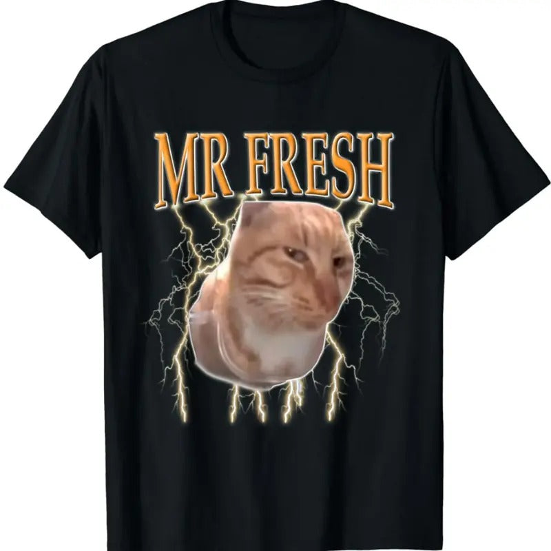 Funny Cat Meme Eye Eating Cat Mr Fresh Cat T-Shirt Hoodie, Sweatshirt | HypeCrazeTee.com