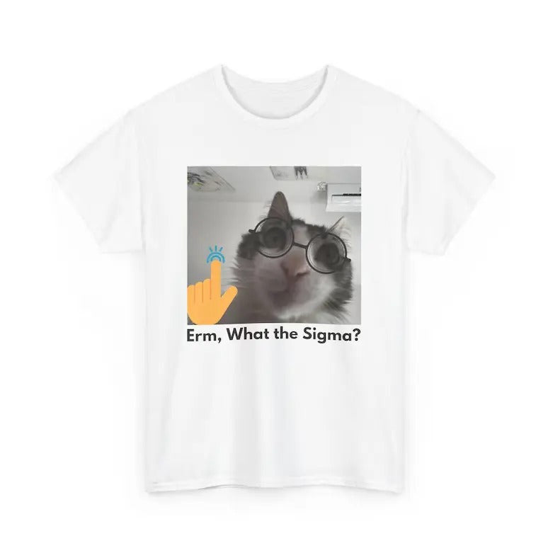 Funny Cat Sigma Meme T-Shirt, Silly Cat Tee Hoodie, Sweatshirt | HypeCrazeTee.com