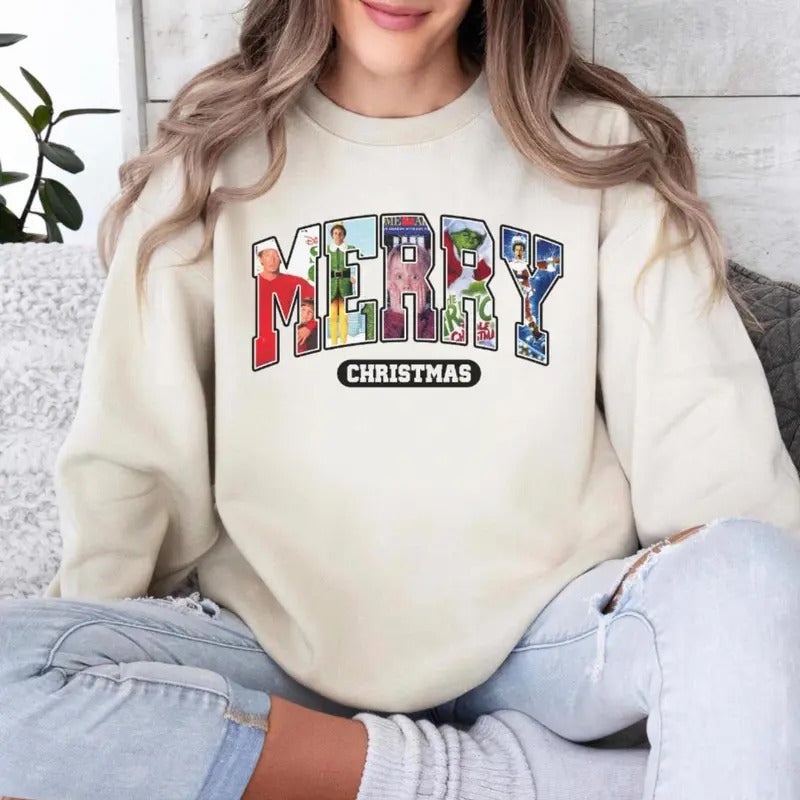Funny Christmas Gifts! Merry Christmas Green Shirt for Movie Lovers Hoodie, Sweatshirt | HypeCrazeTee.com