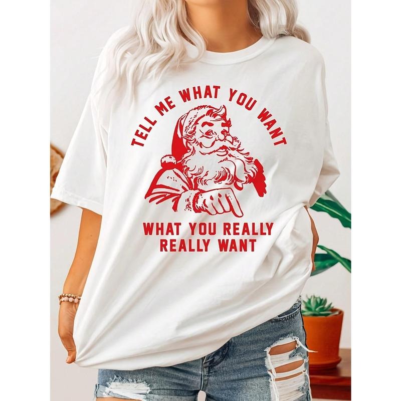 Funny Christmas Santa Shirt Retro Vintage T-Shirt for Xmas Party Ugly Christmas 220G Pure Cotton Casual Fit White Tops...