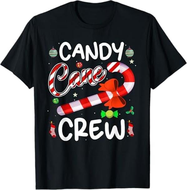 Funny Christmas Shirt, Christmas Gift, Candy Cane Crew Funny Christmas Candy Lover X-mas Gifts T-Shirt