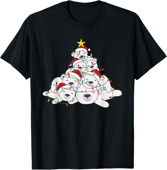 Funny Christmas Shirt, Christmas Gift, Polar Bear Christmas Tree Funny Animal Christmas Polar Bears T-Shirt
