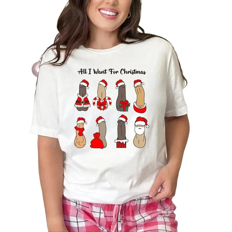 Funny Christmas Shirt, Humorous Christmas Shirt, Adult Humor Shirt, Cute Xmas Gift, New Year TShirt, Women's Christmas...