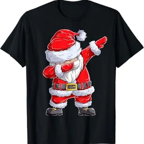 Funny Christmas Shirts, Christmas Dabbing Santa Claus Girls Funny Xmas Dab Cute T-Shirt