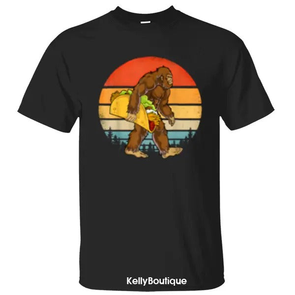 Funny Cinco de Mayo Sasquatch Bigfoot Carrying Taco Shirt, National Park On Taco Tuesday Camping Hiking Lovers Unisex...