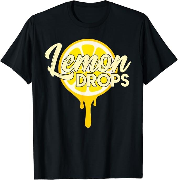 Funny Cocktail Shirts, Lemon Drops - Cocktail Martini Funny Bartender Men Women T-Shirt | Funny Shirts For Night Out...