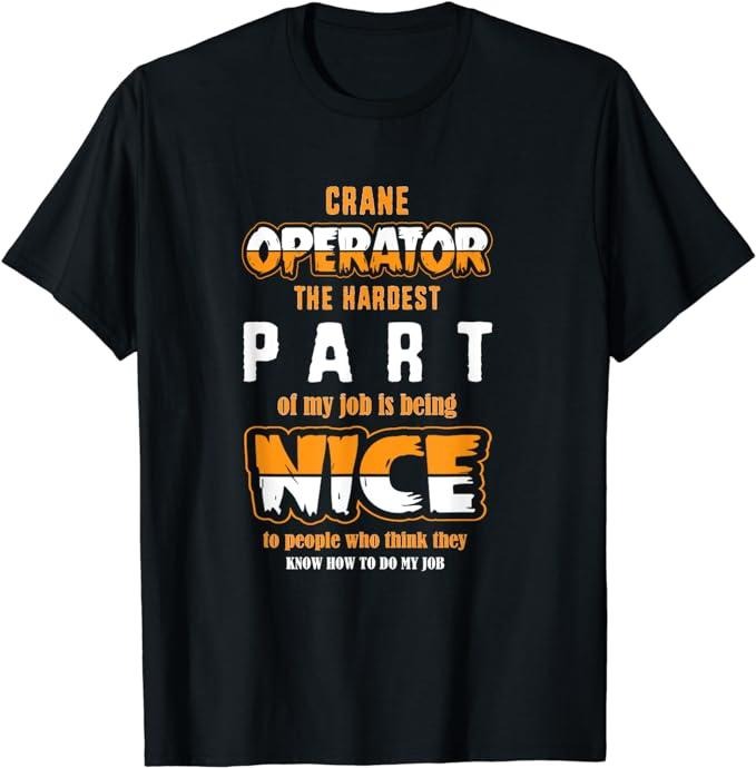 Funny Construction Work Shirts, Funny Construction Worker Crane Operator Work T-Shirt Menswear Casual Cotton Hoodie,...