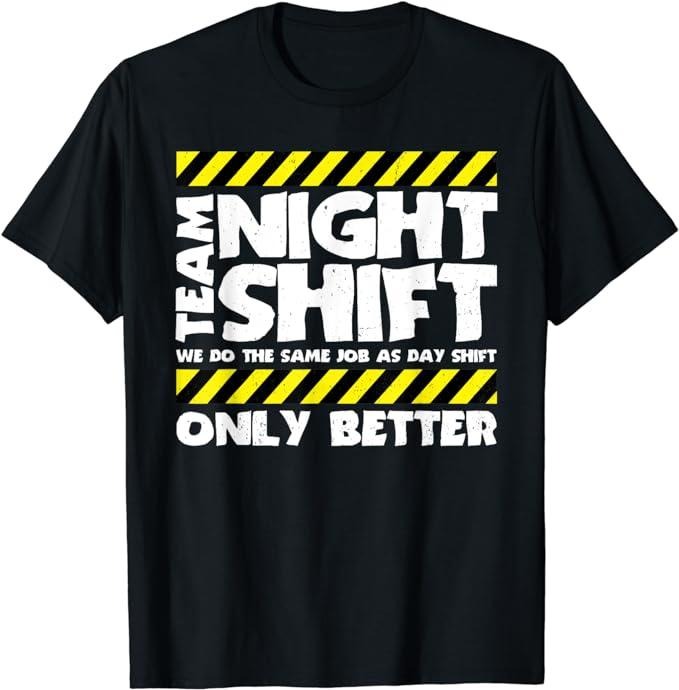 Funny Construction Work Shirts, Funny Work Meme Team Night Shift Funny Factory Worker T-Shirt Menswear Casual Cotton...