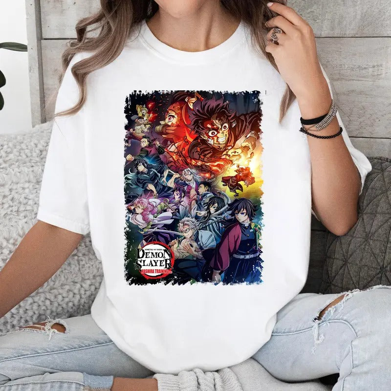 Funny DM Characters Hashira Shirt Crewneck Hoodie Comfort Cotton Sweatshirt | HypeCrazeTee.com